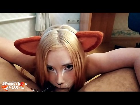 ❤️ Кіцуне ковтає член і кончить в рот ️❌ Порно у нас